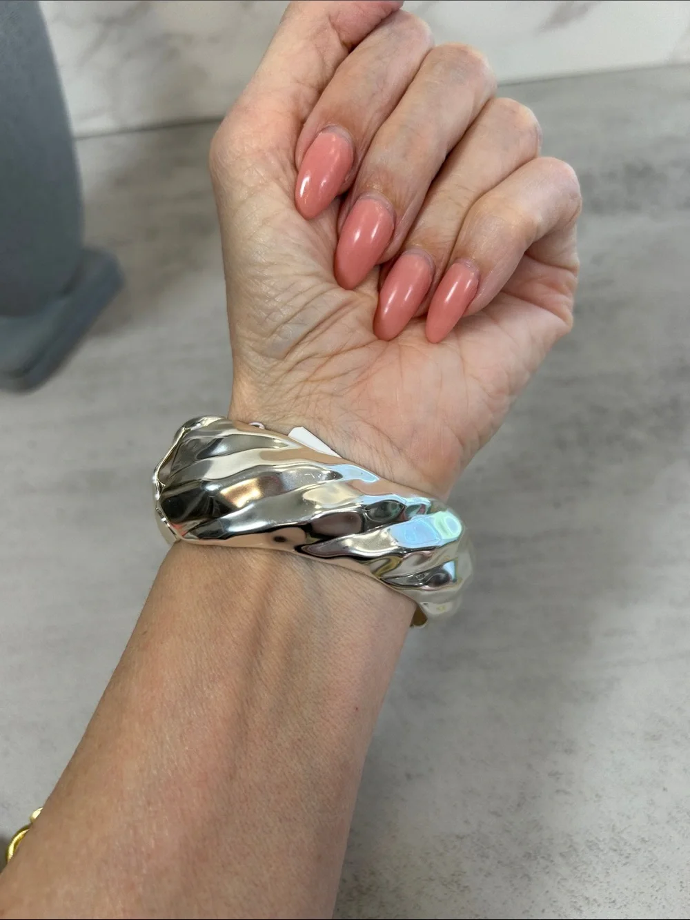 J. Crew sculpted silver
